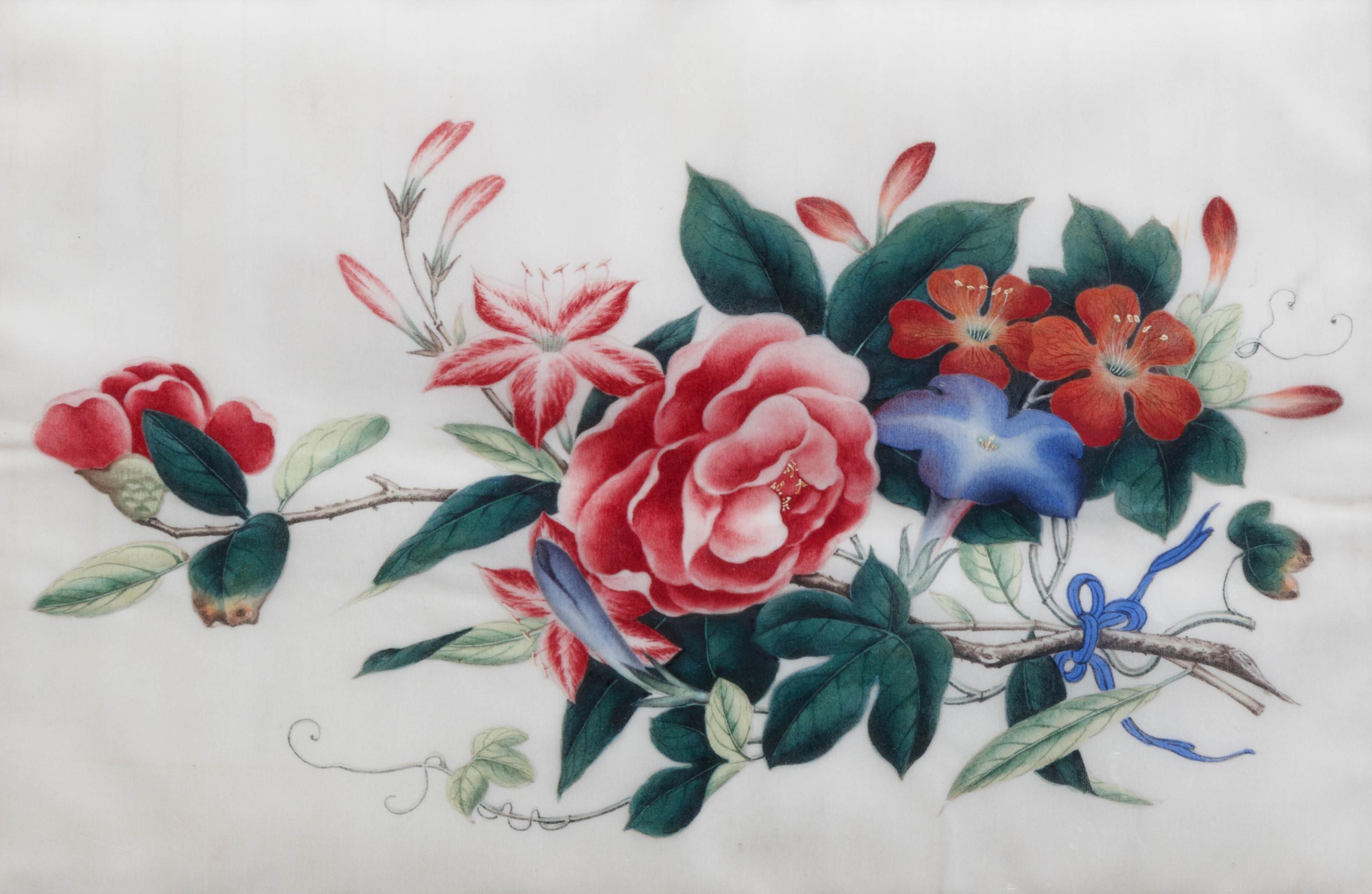 Four Chinese Export Pith Paintings