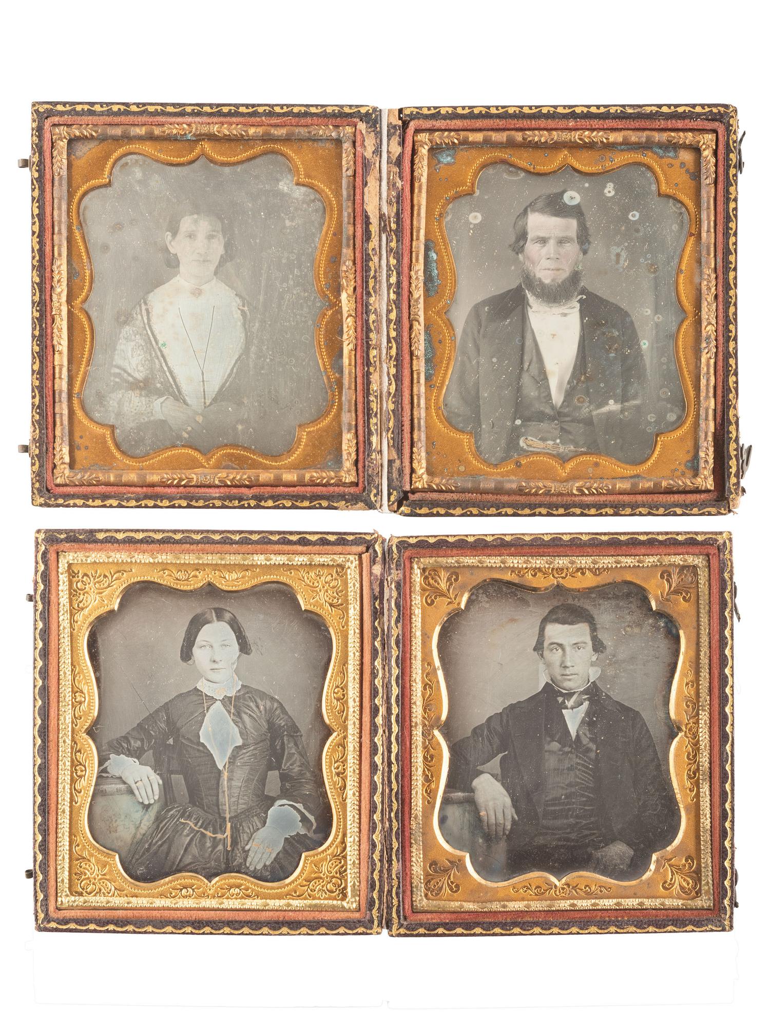 [EARLY PHOTOGRAPHY]. 19 pairs of sixth plate daguerreotype portraits of couples, 38 images in total.