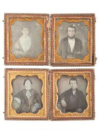 [EARLY PHOTOGRAPHY]. 19 pairs of sixth plate daguerreotype portraits of couples, 38 images in total.