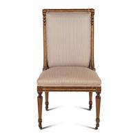 A Louis XVI Style Mahogany and Parcel-Gilt Chair