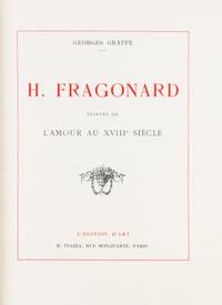 (FRAGONARD, J.H.) GRAPPE, GEORGES. H. Fragonard. Paris, (1913). 2 vols. Limited edition. Finely bound by Meunier.