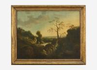 Landscape with Figures Swimming and Fishing