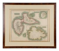 A Pair of Engraved Maps of West Indies Islands by Kirkwood and Son of Edinburgh — 19TH CENTURY