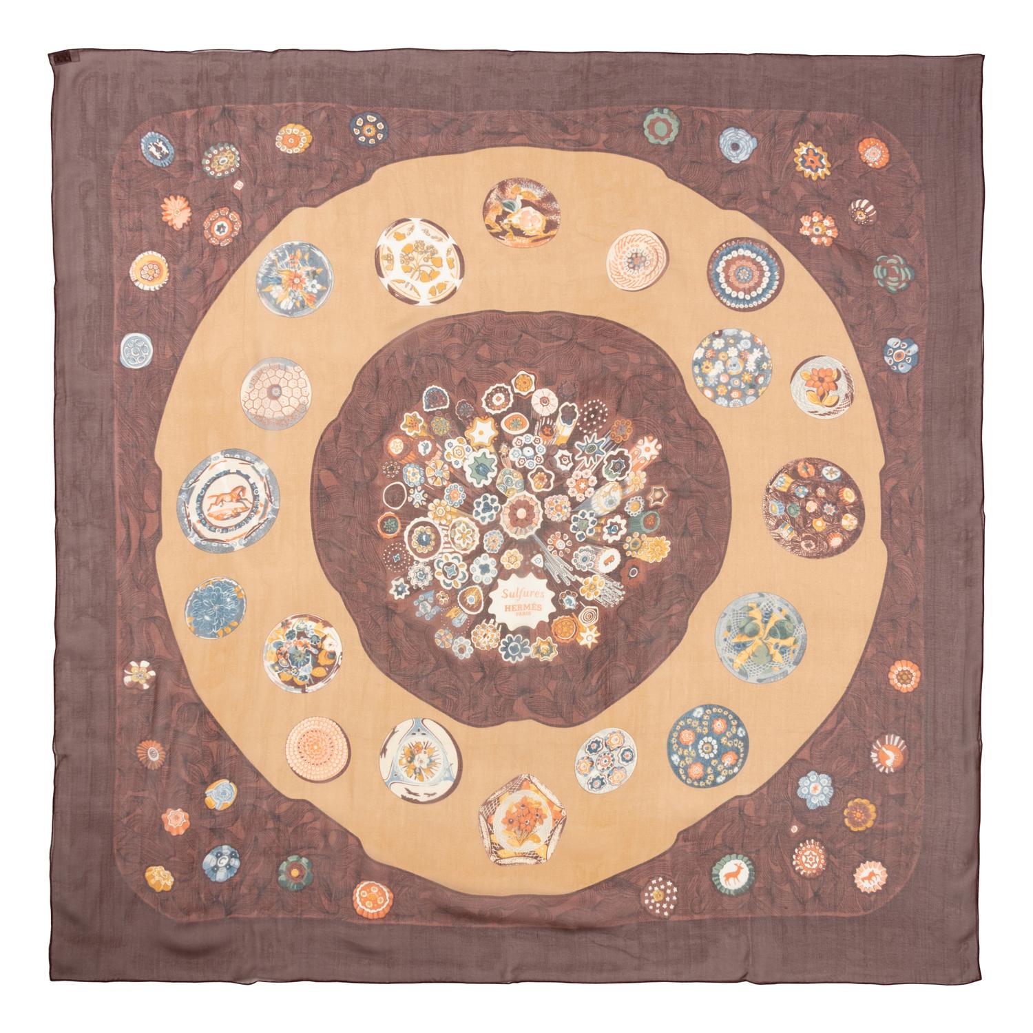 Three Hermès 90cm Silk Chiffon Scarves