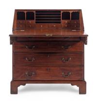 A George III Mahogany Slant-Front Bureau
