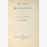 [Literature] Hamsun, Knut Hunger