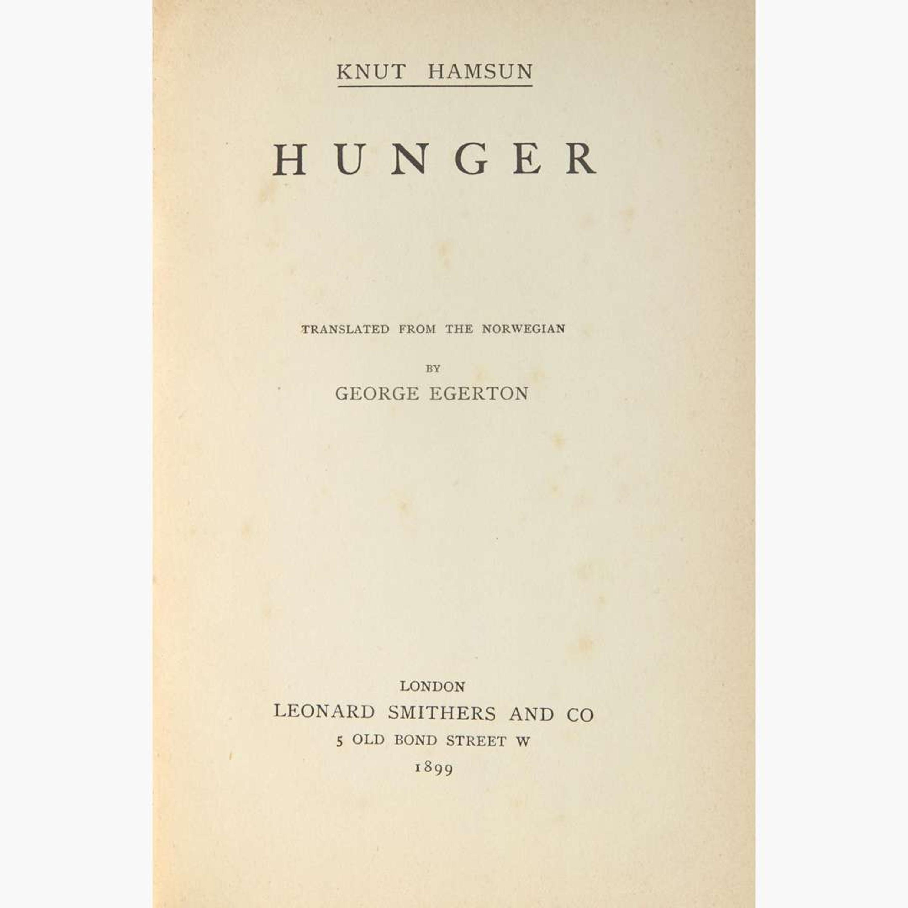 [Literature] Hamsun, Knut Hunger