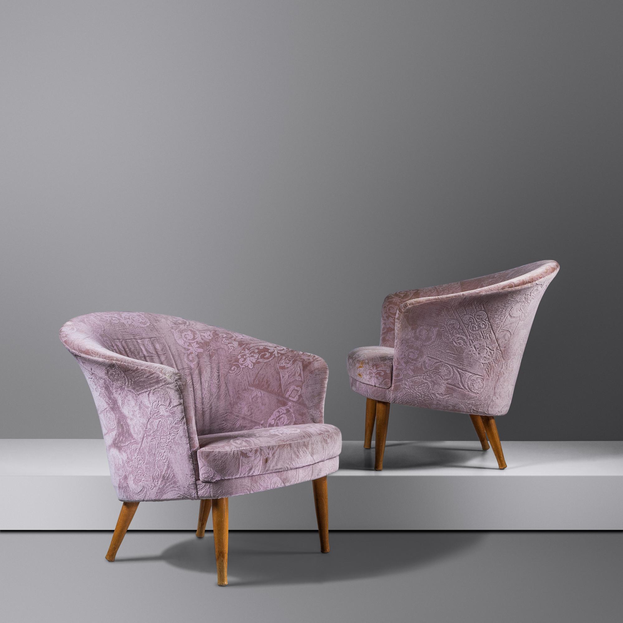 Pair of Lounge Chairs from the Triva Series, c. 1960 Nordiska Kompaniet, Sweden