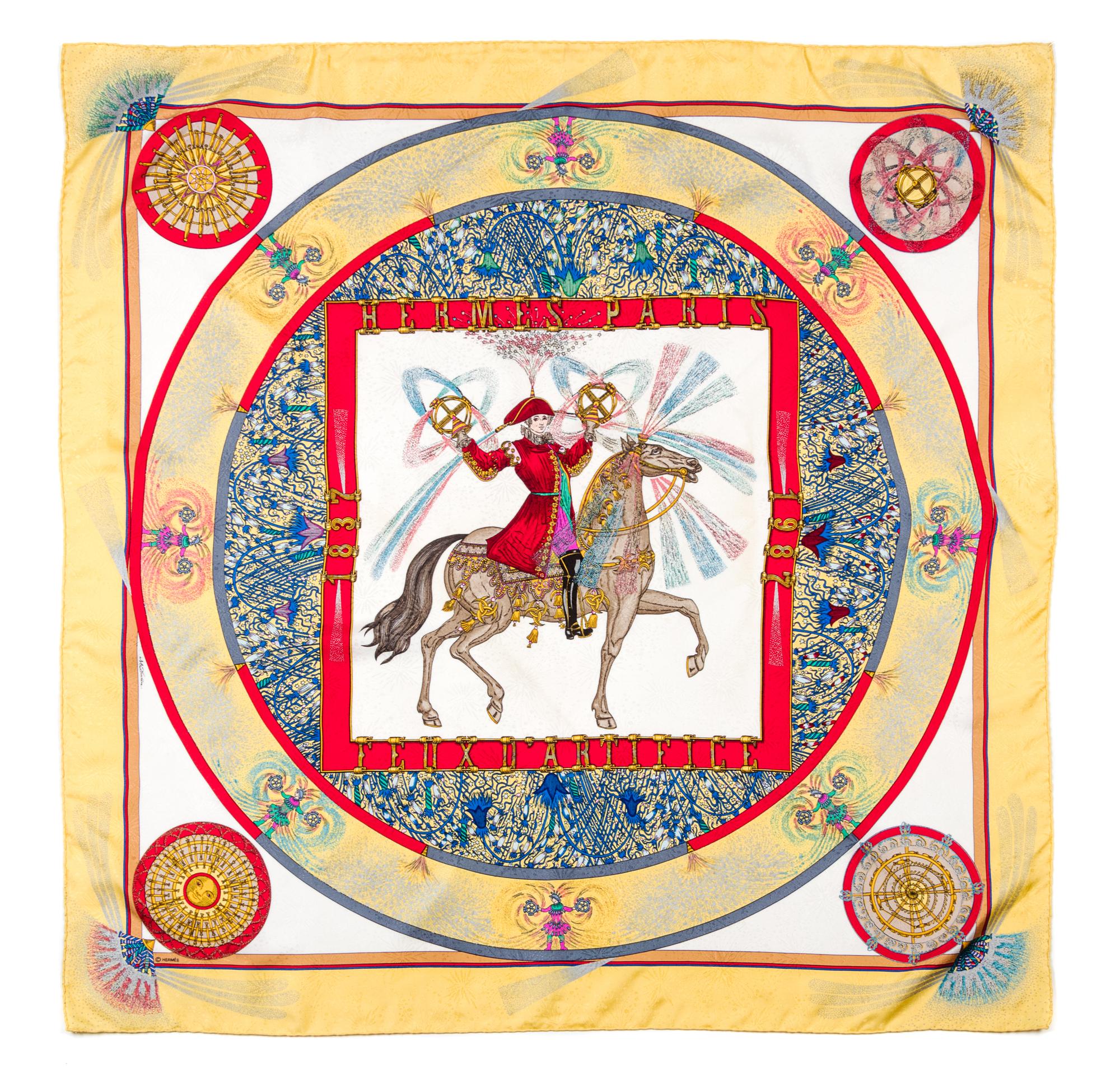 An Hermes 90cm Silk Scarf, 36"x36".