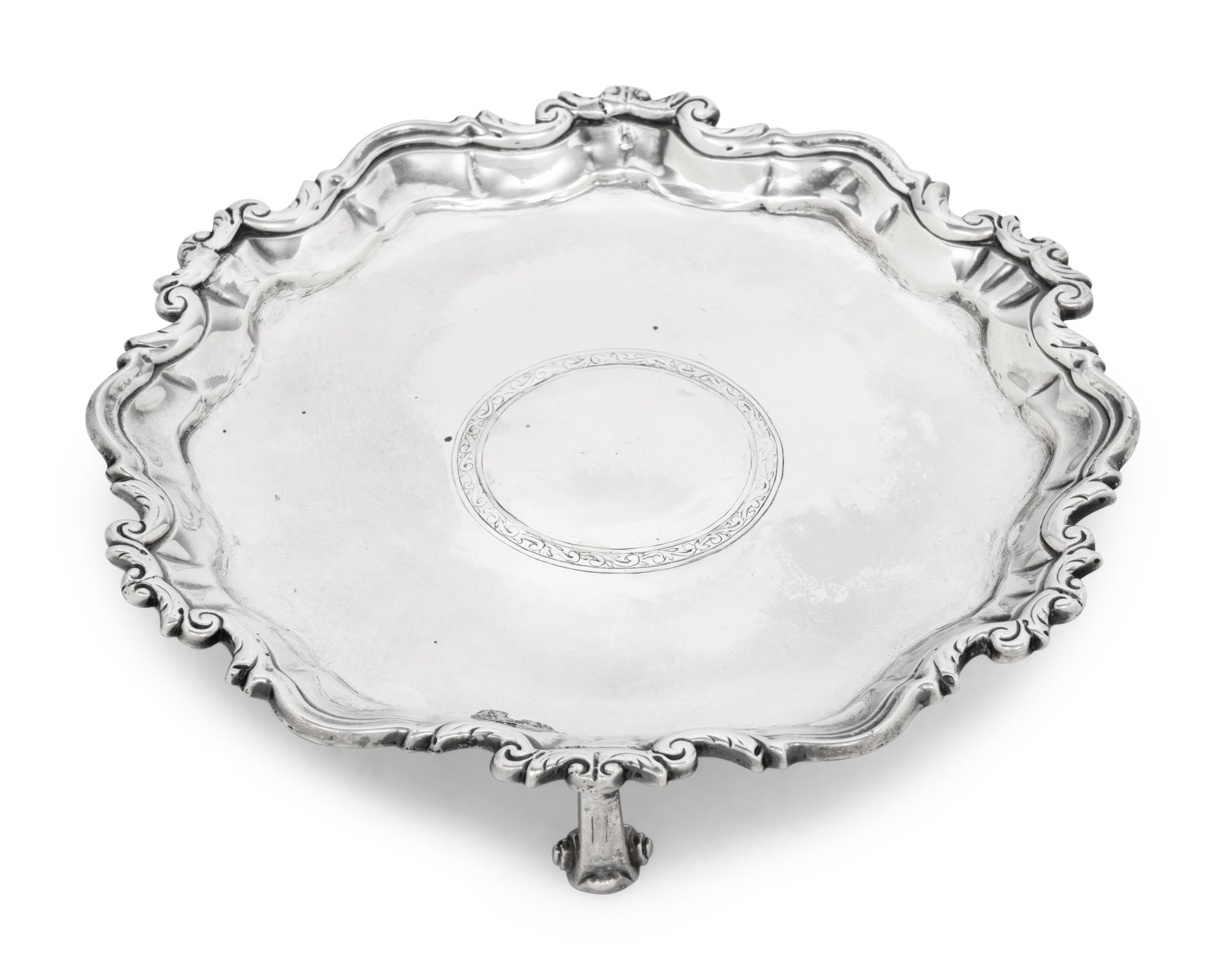 An Irish George III Silver Waiter