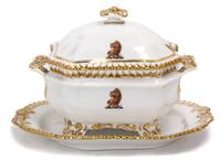 A Copeland Spode Porcelain Sauce Tureen Width of stand 8 1/4 inches. — LATE 19TH CENTURY