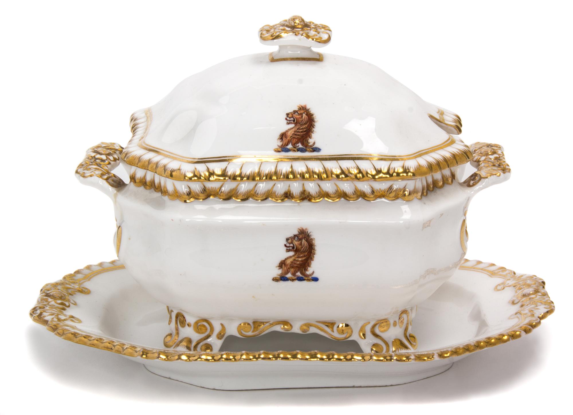 A Copeland Spode Porcelain Sauce Tureen Width of stand 8 1/4 inches. — LATE 19TH CENTURY