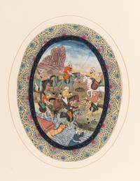 Nine Persian School Miniature Paintings