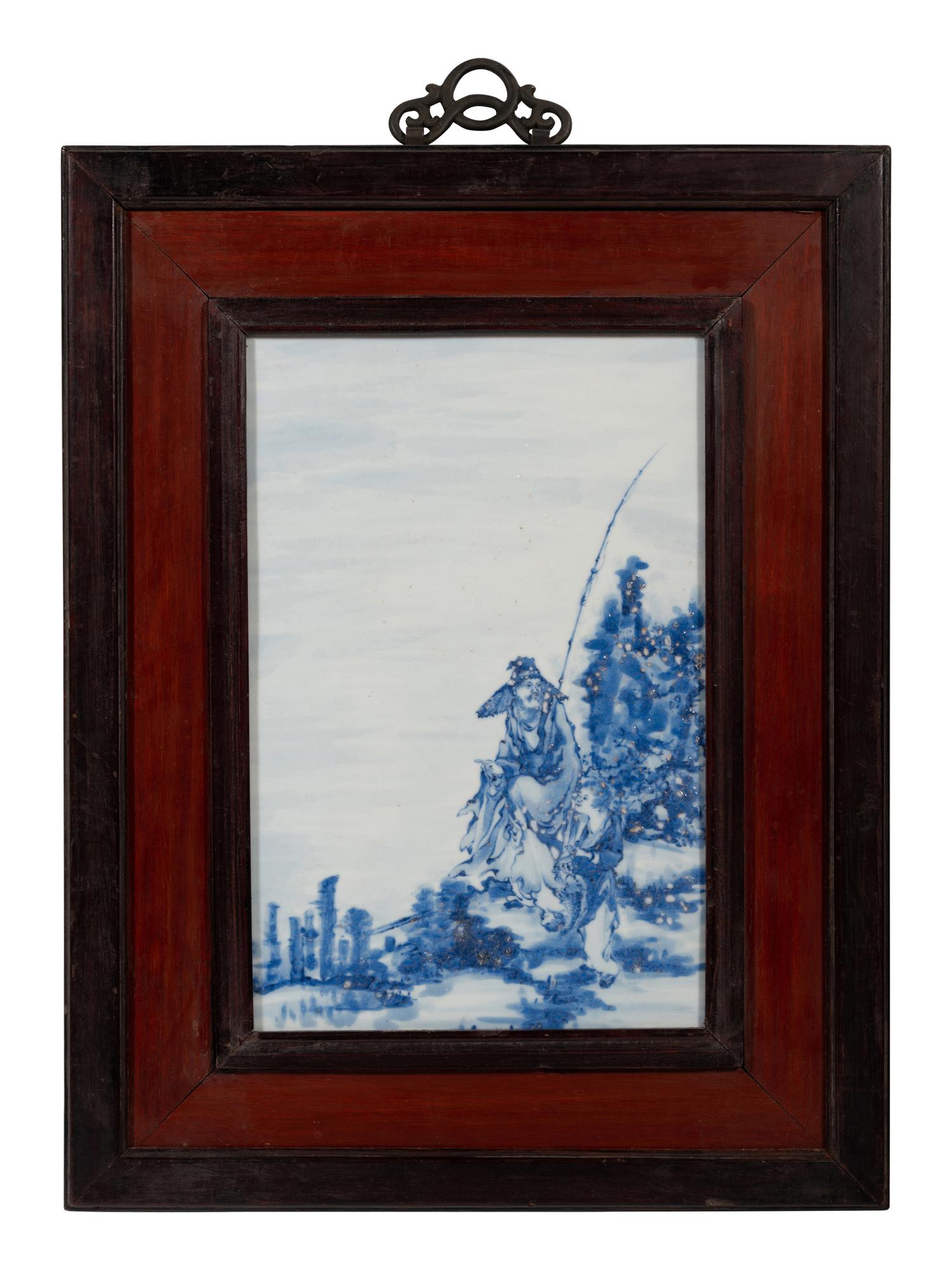 A Chinese Blue and White Porcelain Hanging Screen