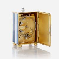 An argentium repeater desk clock, Tiffany & Company