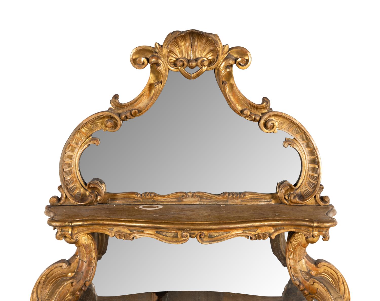A North Italian Giltwood Four-Tier Étagère