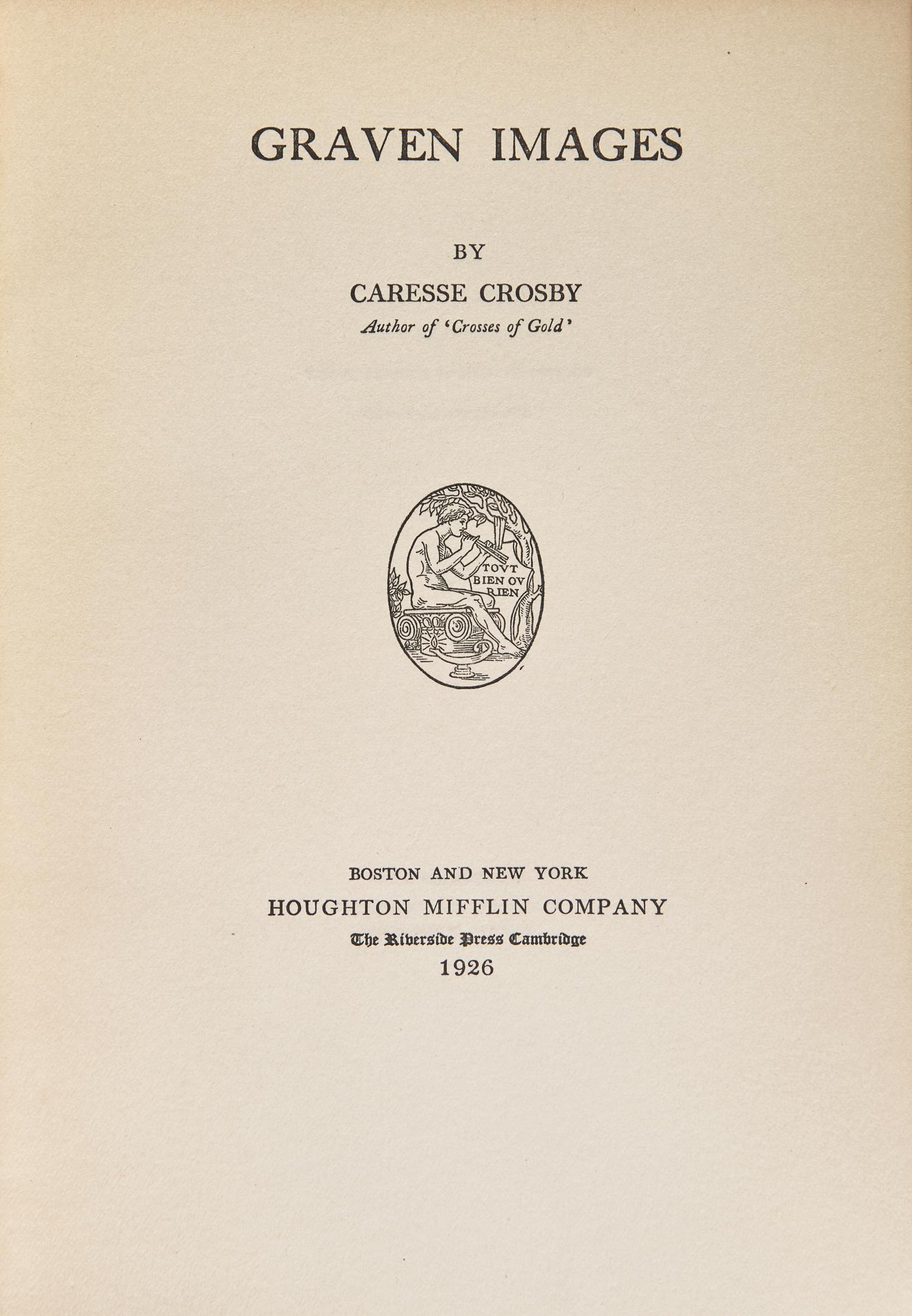 [Black Sun Press] Crosby, Caresse. Group of 3 Titles