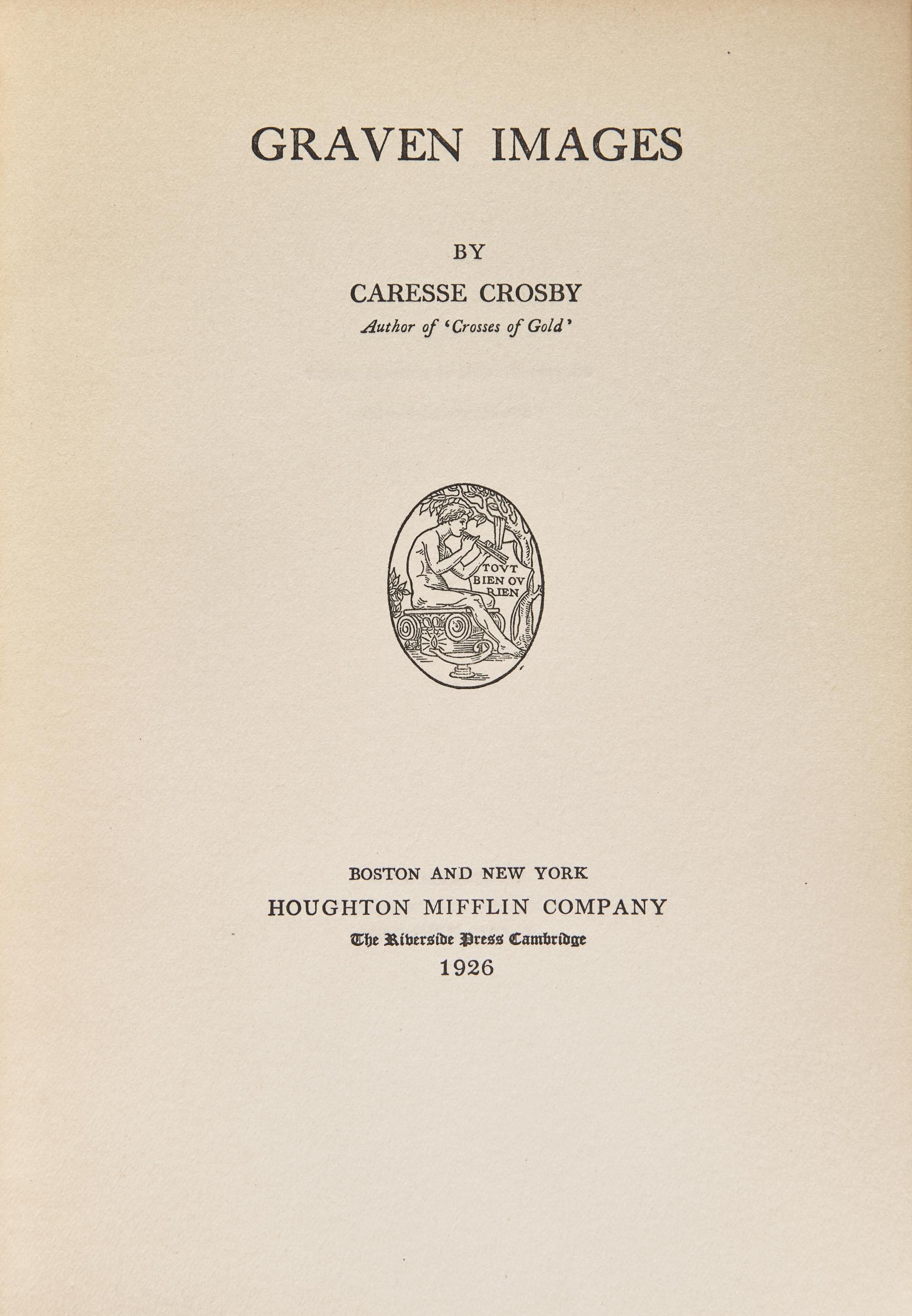 [Black Sun Press] Crosby, Caresse. Group of 3 Titles