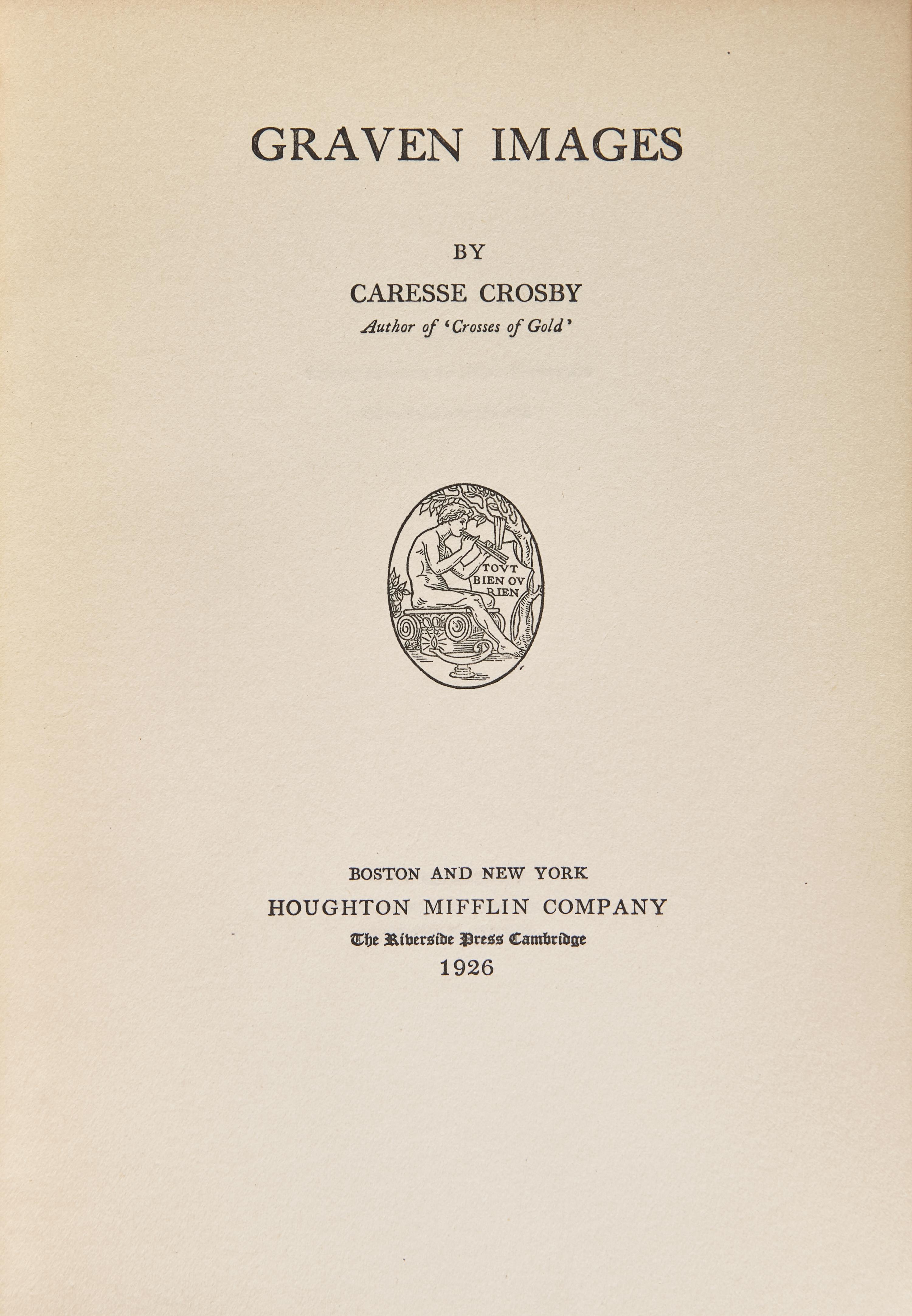 [Black Sun Press] Crosby, Caresse. Group of 3 Titles