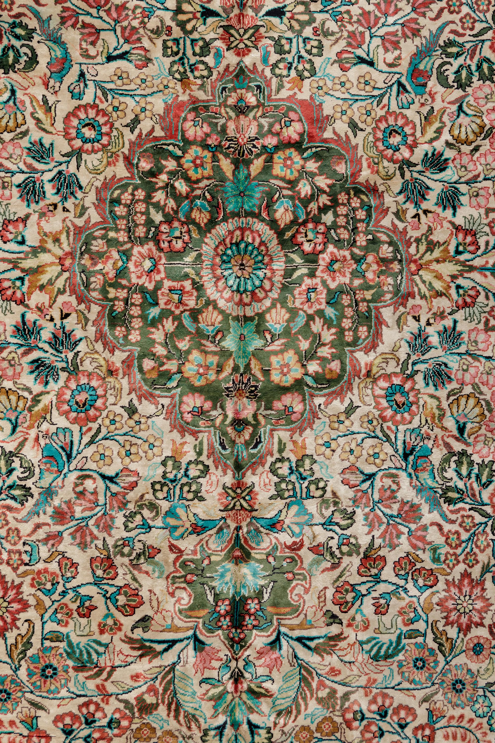 A Qum Silk Rug