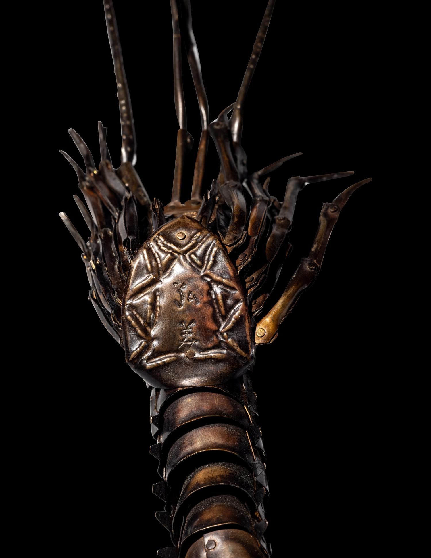 A Japanese Copper Articulated Model of a Crayfish