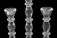 Six Cut Crystal Candlesticks