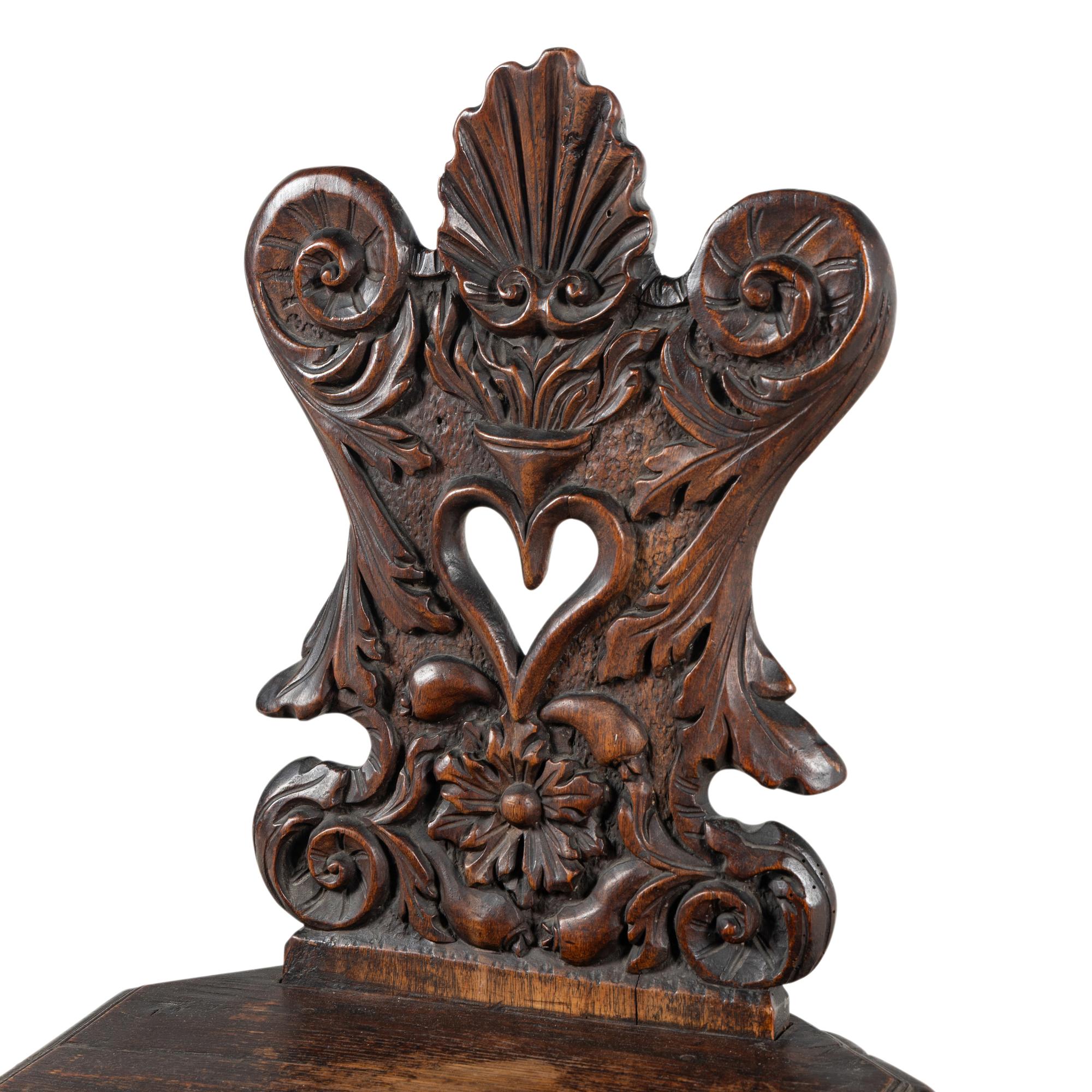 A German Carved Oak Side Chair