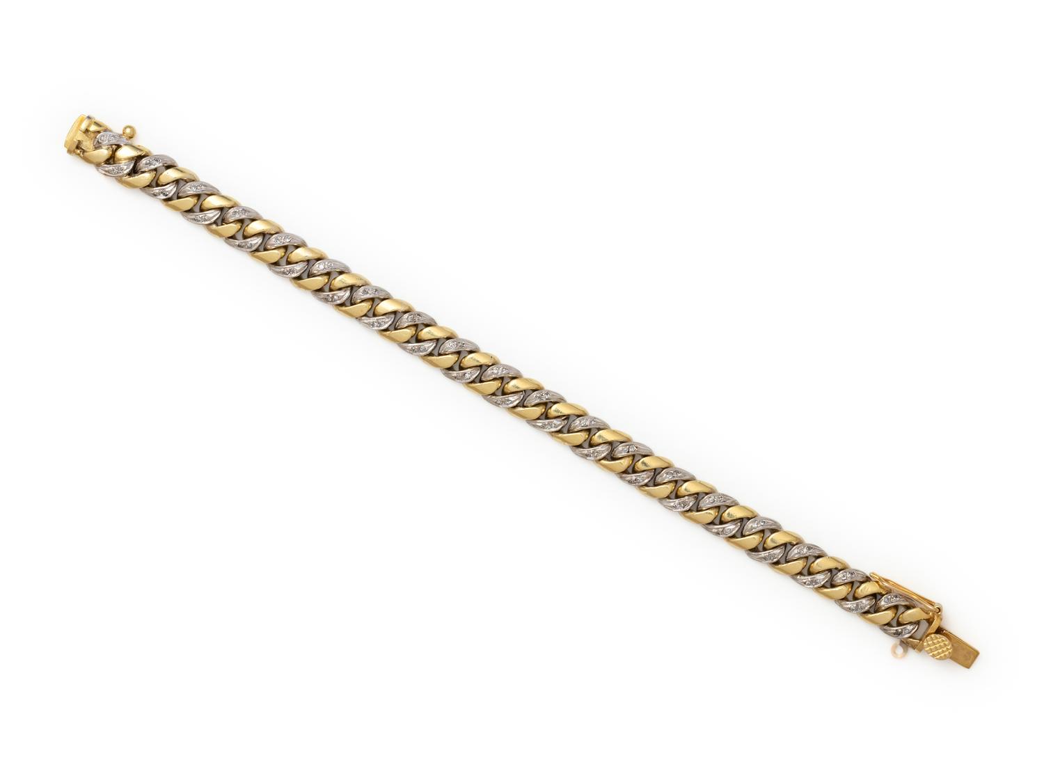 BICOLOR GOLD AND DIAMOND BRACELET