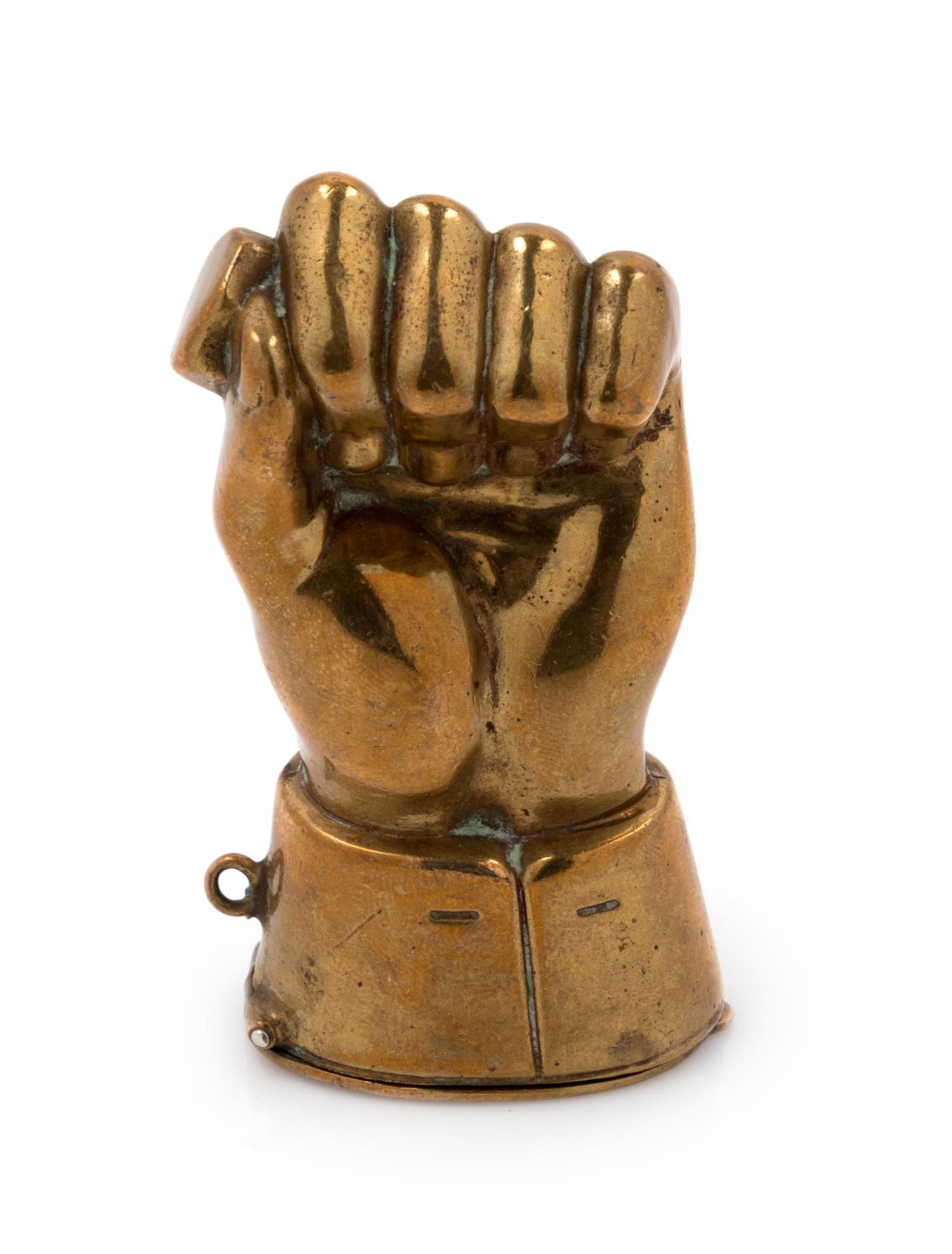 A Bronze Figural Match Safe Height 2 3/8 inches. — LATE 19TH/EARLY 20TH CENTURY
