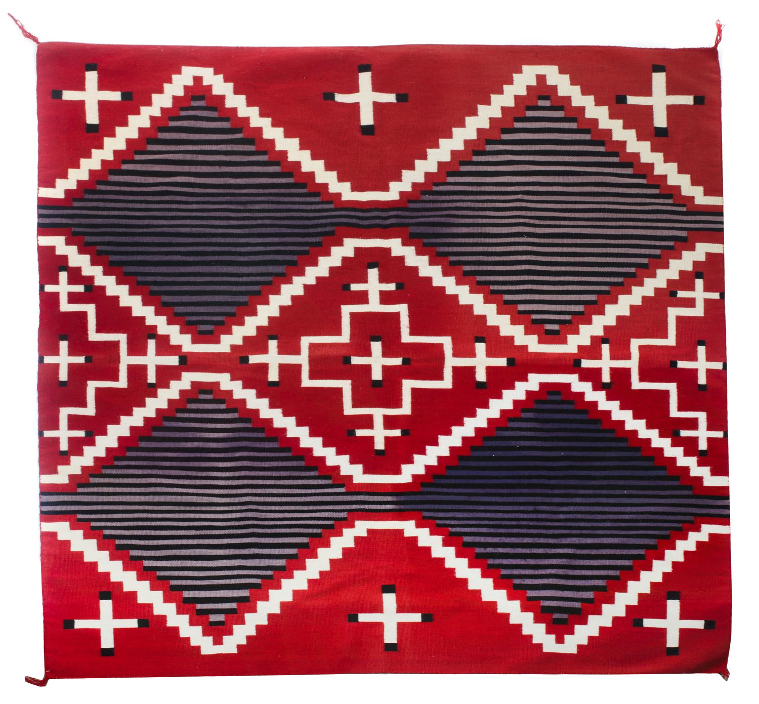 A Navajo Moki Revival Blanket 67 x 60 inches.