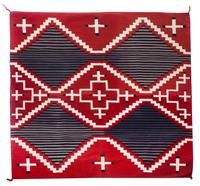 A Navajo Moki Revival Blanket 67 x 60 inches.