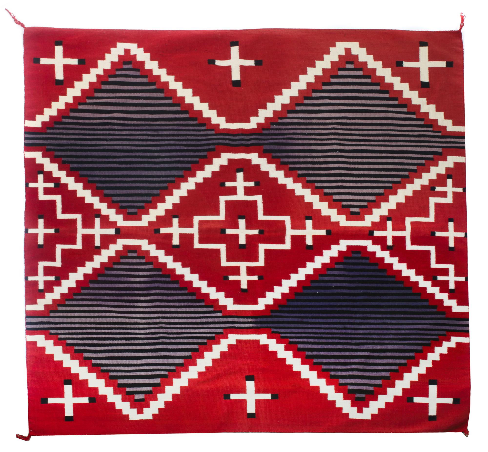 A Navajo Moki Revival Blanket 67 x 60 inches.