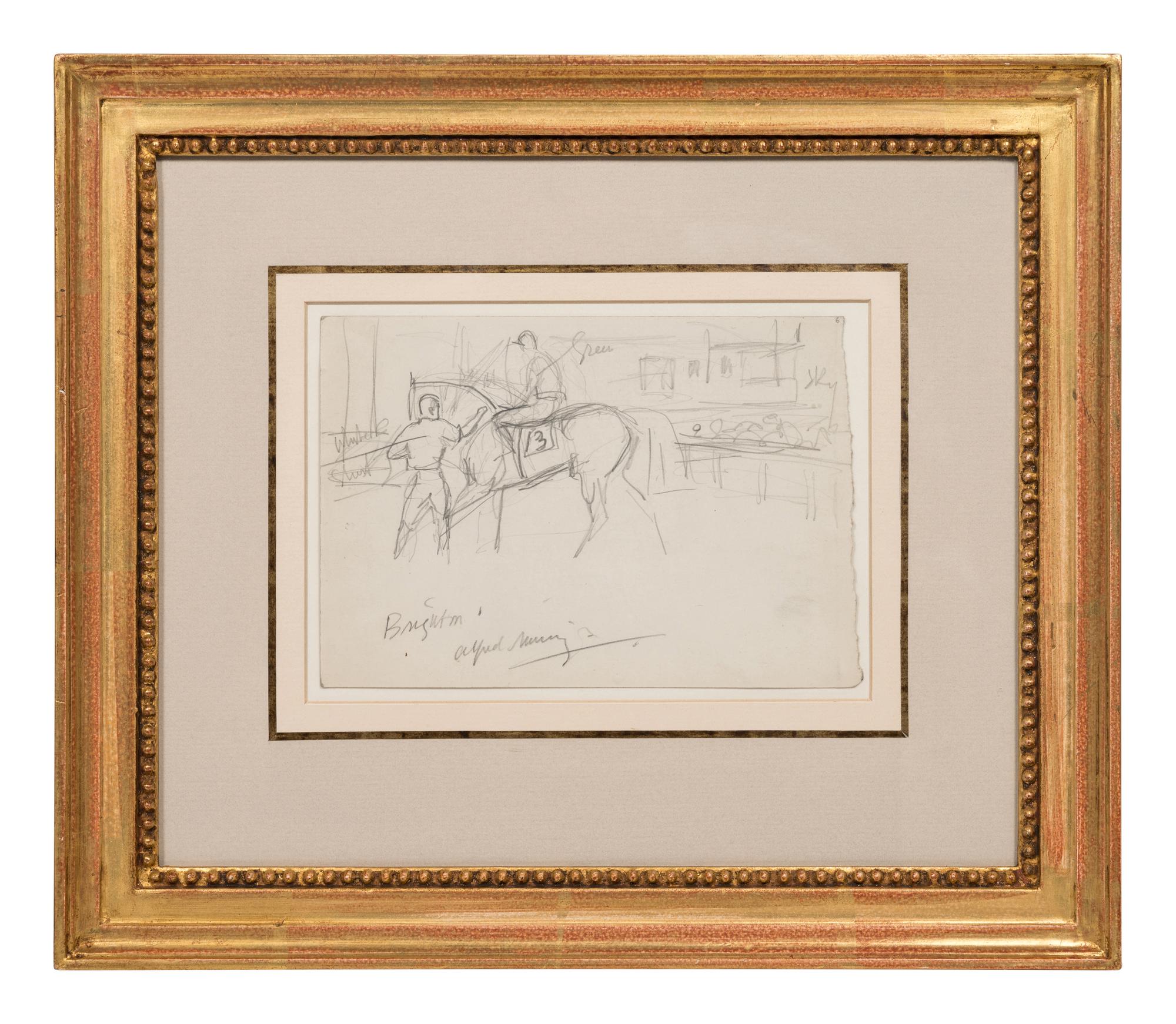 Study with Horse, Groom, and Jockey