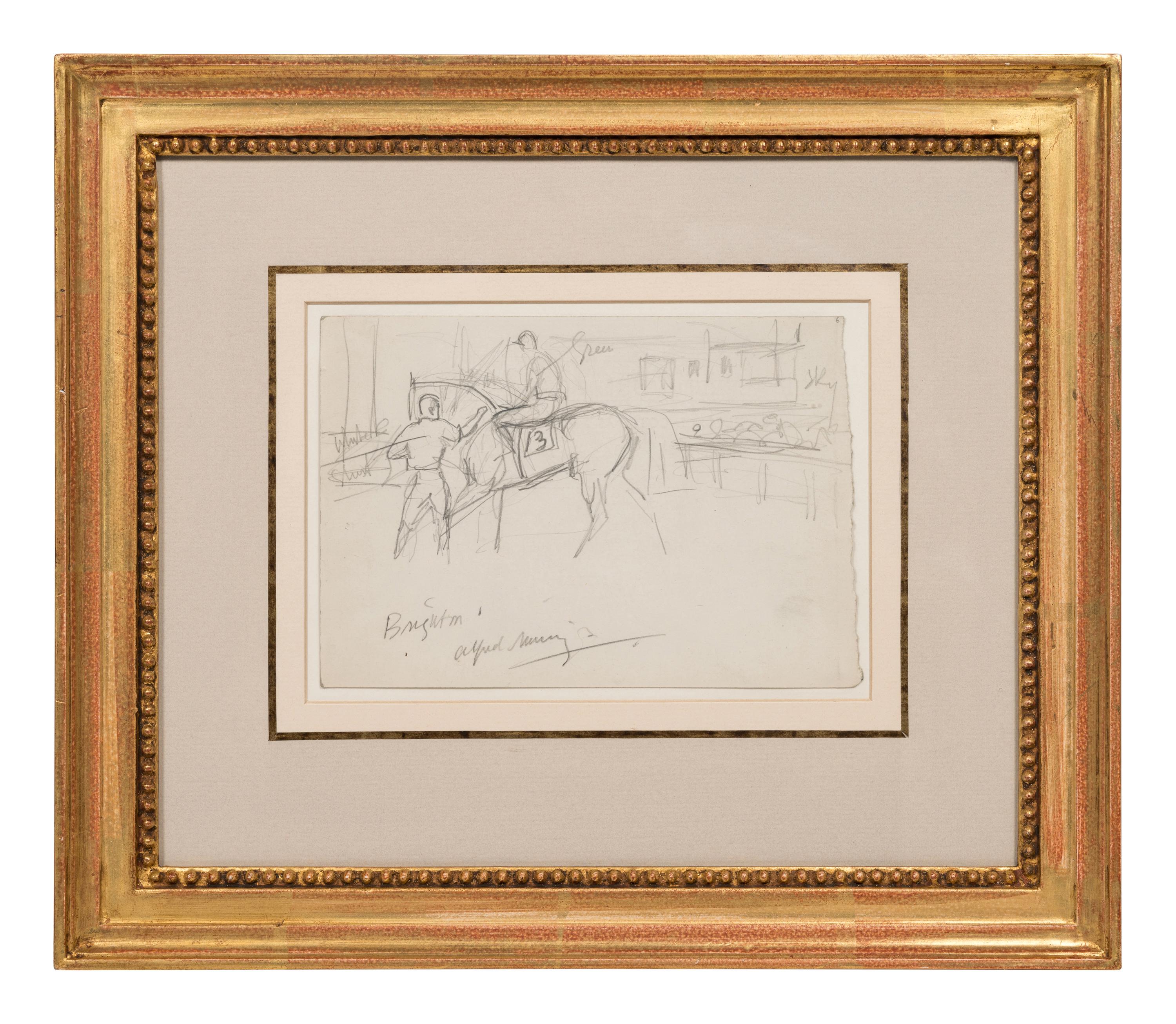 Study with Horse, Groom, and Jockey