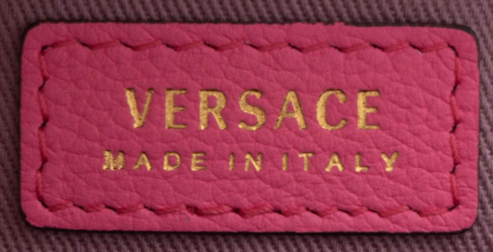 Versace, La Medusa Crossbody in Pink Leather
