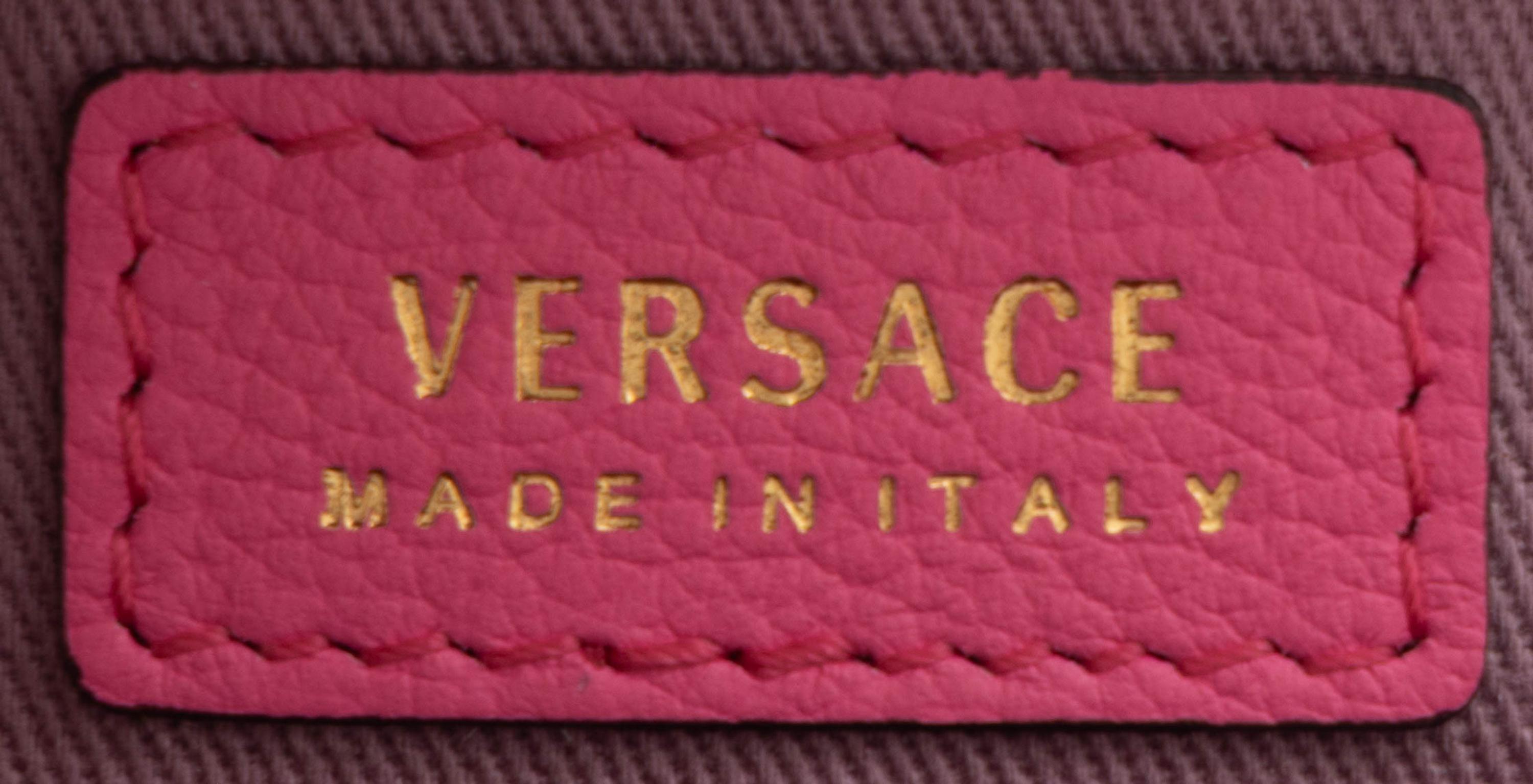 Versace, La Medusa Crossbody in Pink Leather