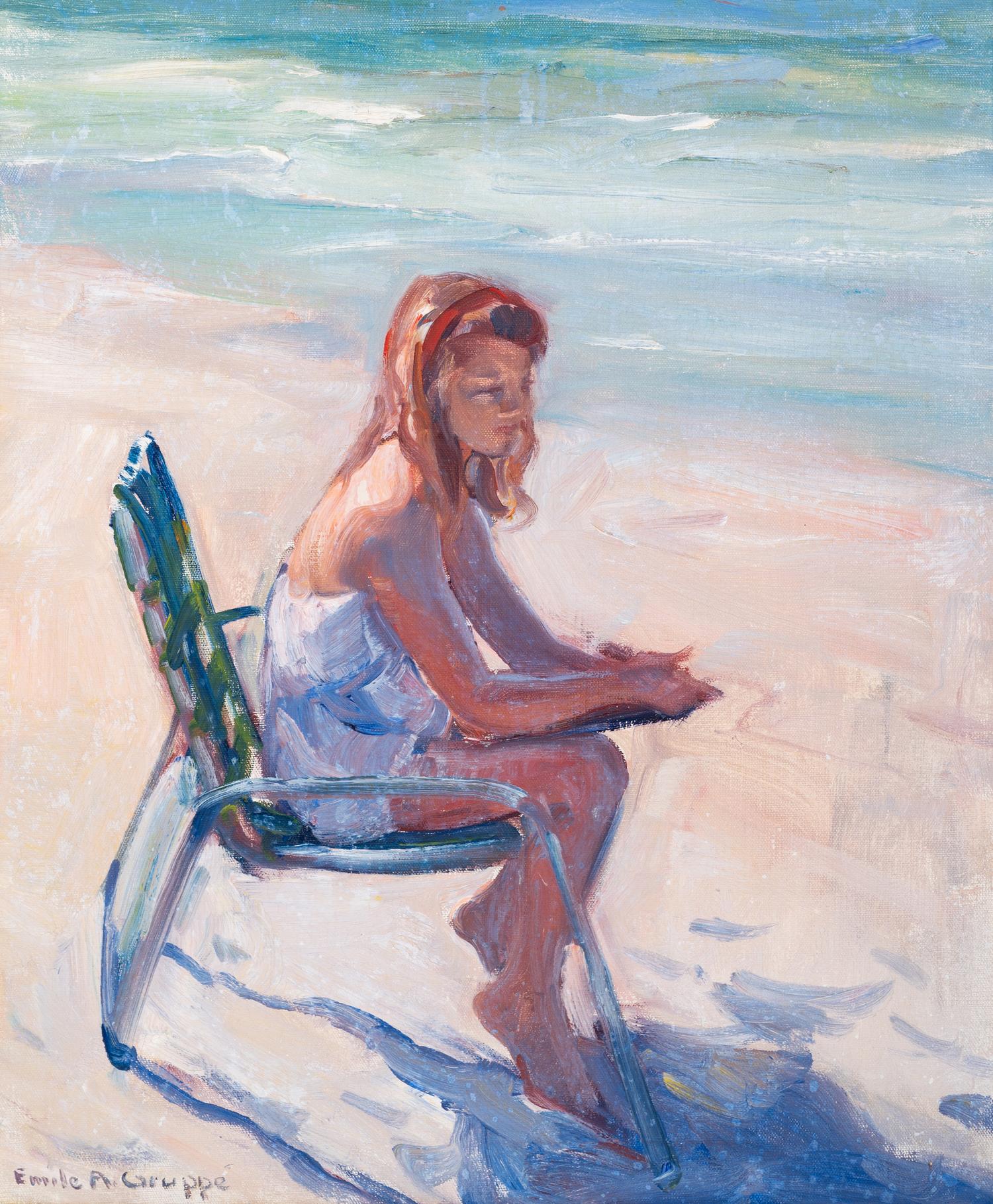 Seated Girl on a Beach