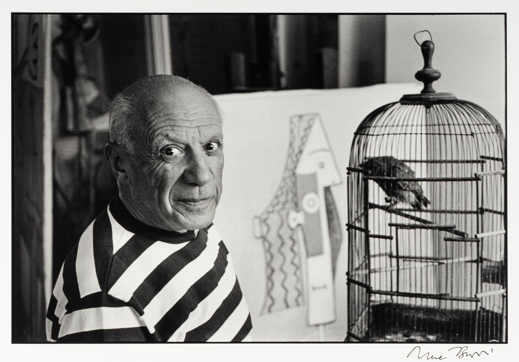René Burri (1913-2014) Pablo Picasso, Villa "La Californie", 1957; and volume, Koetzle, "René Burri Photographs," 2004
