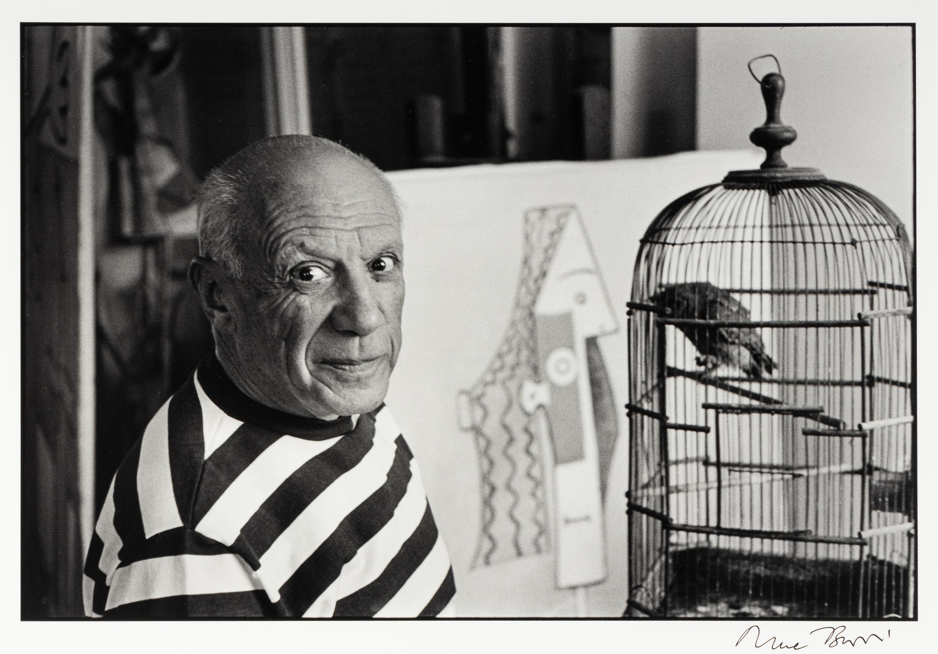 René Burri (1913-2014) Pablo Picasso, Villa "La Californie", 1957; and volume, Koetzle, "René Burri Photographs," 2004