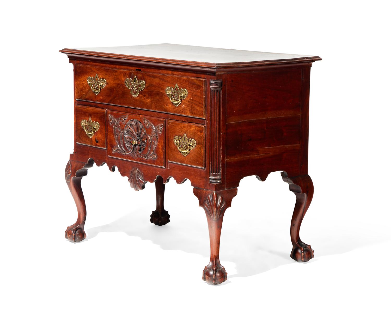 A Chippendale Carved Walnut Dressing Table