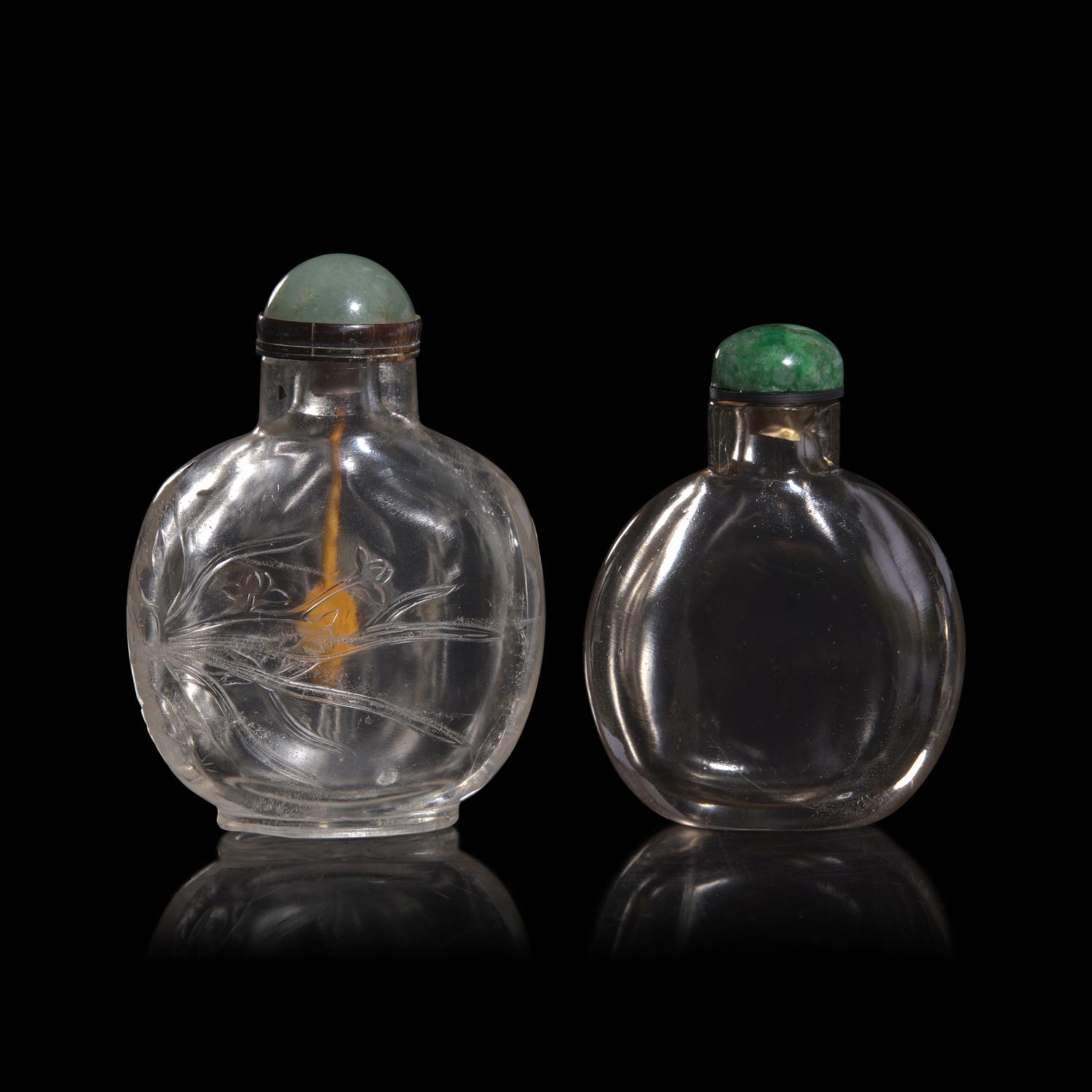 Two Chinese Rock Crystal Snuff Bottles