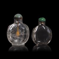 Two Chinese Rock Crystal Snuff Bottles