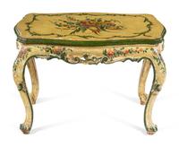 A Venetian Polychrome Decorated Low Table