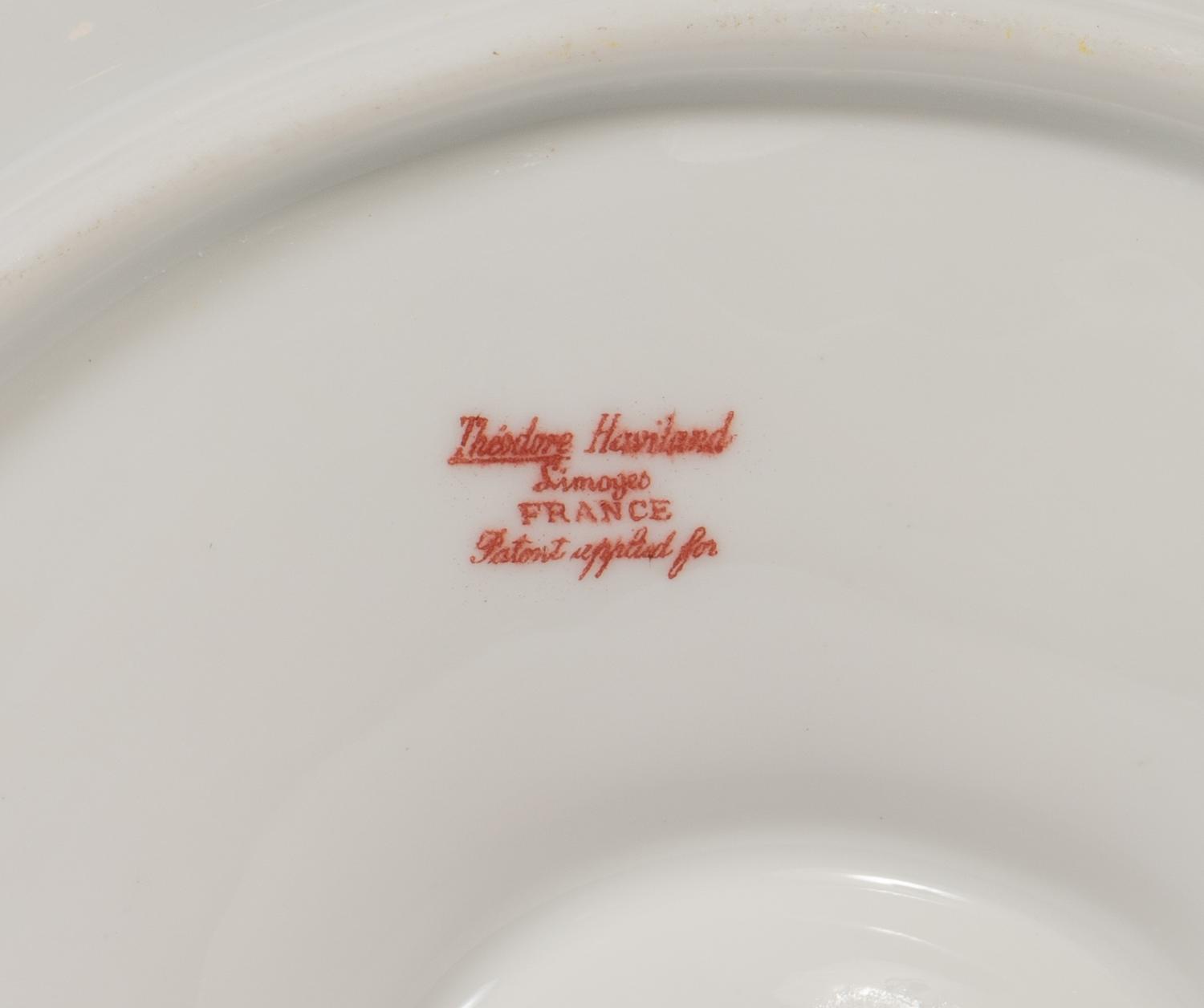 A Set of Six Theodore Haviland Limoges Porcelain Oyster Plates