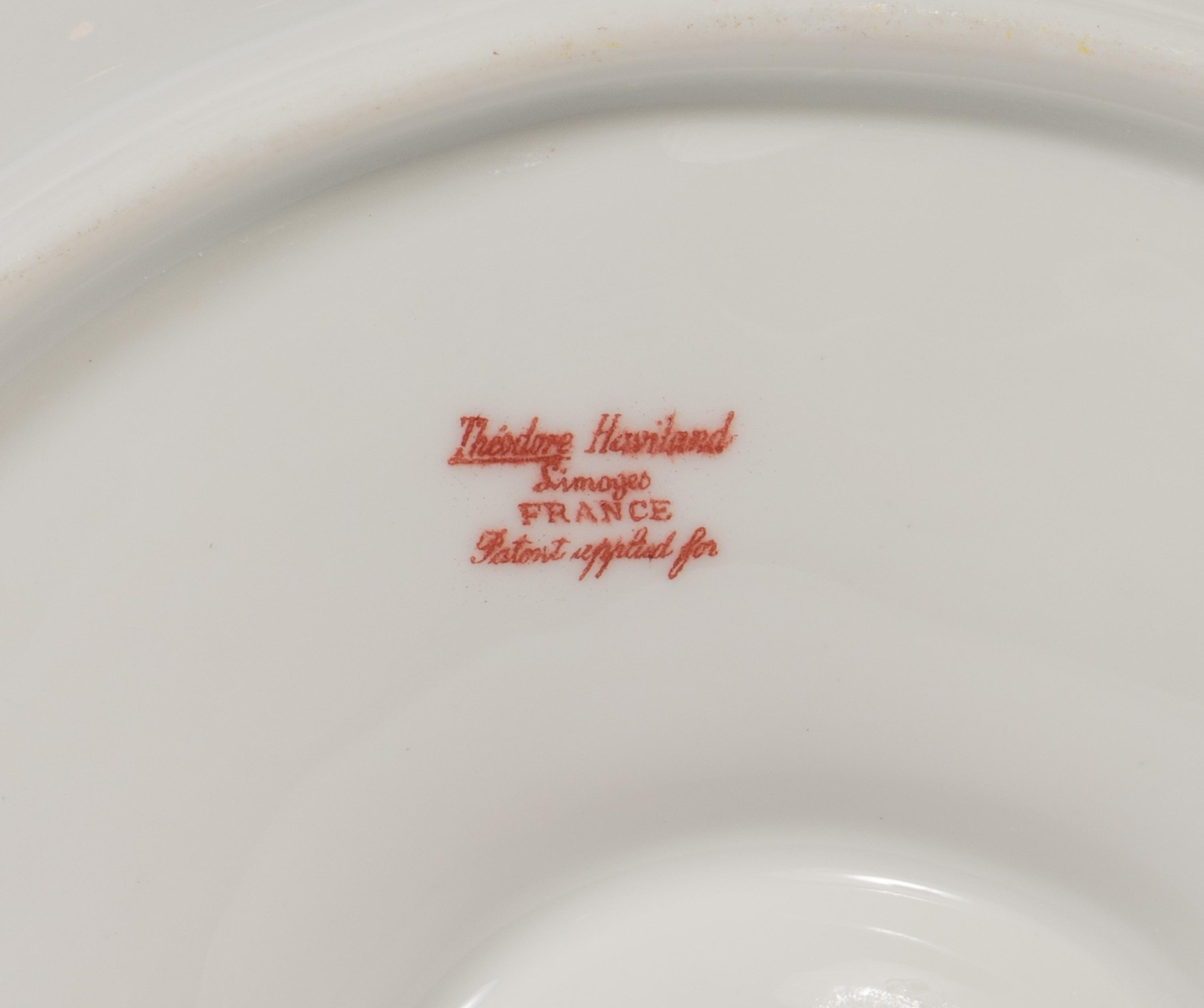 A Set of Six Theodore Haviland Limoges Porcelain Oyster Plates
