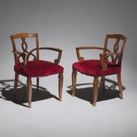 Jules Leleu (French, 1883–1961) — Pair of French Art Deco Armchairs, c. 1940