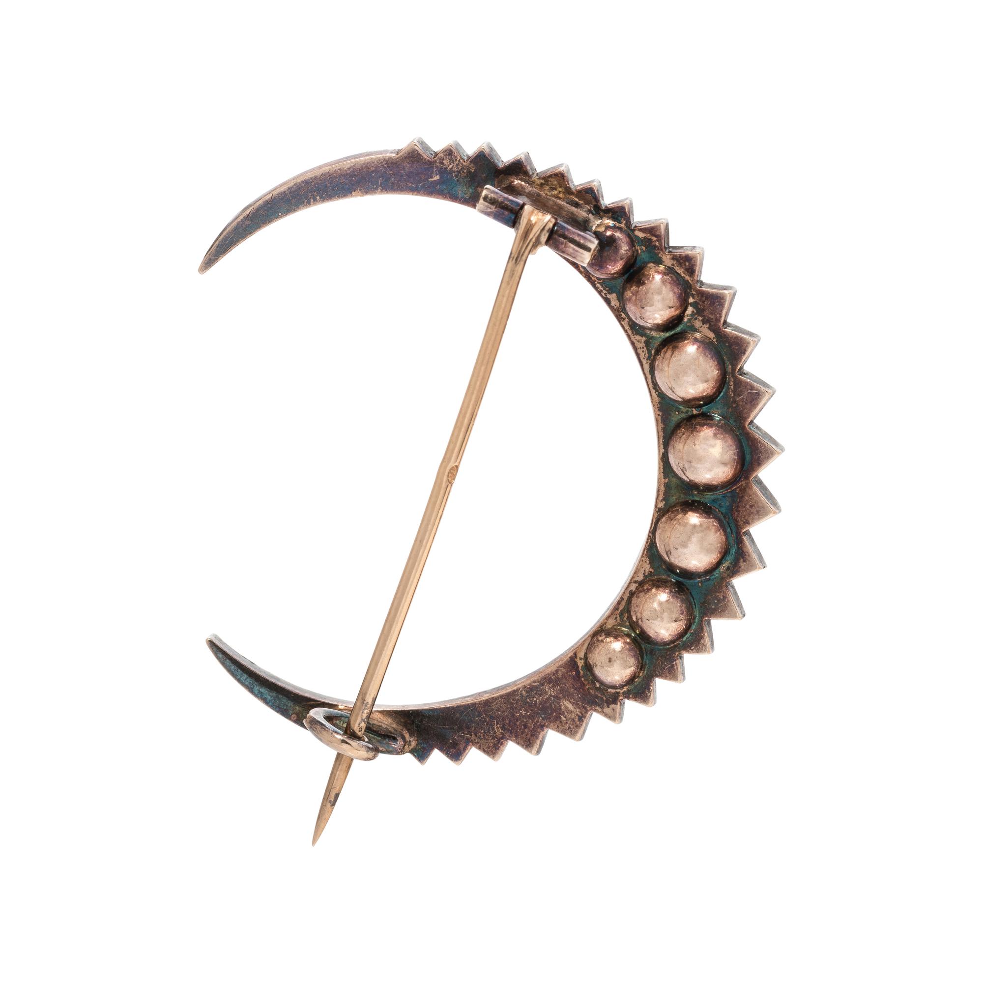 DIAMOND CRESCENT BROOCH