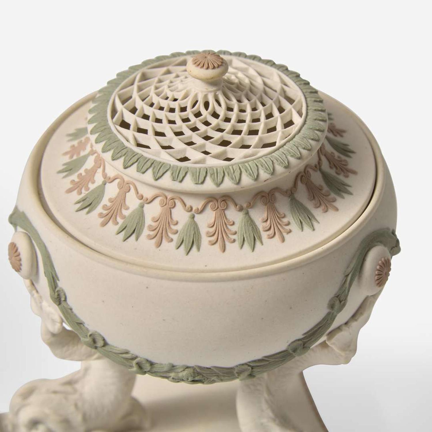 A Wedgwood Tricolor Jasperware "Dolphin" Pastille Burner UK, circa 1880