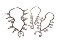 Group of Navajo Squash Blossom Necklaces