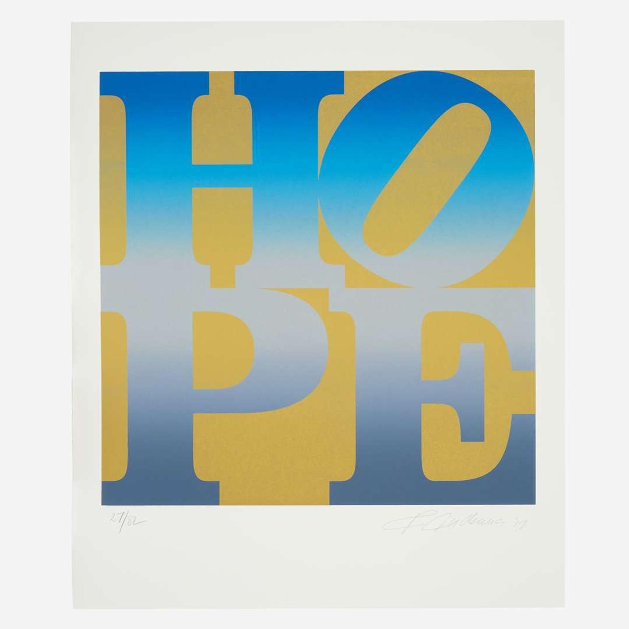 Robert Indiana (American, 1928-2018) Four Seasons of Hope (Gold)